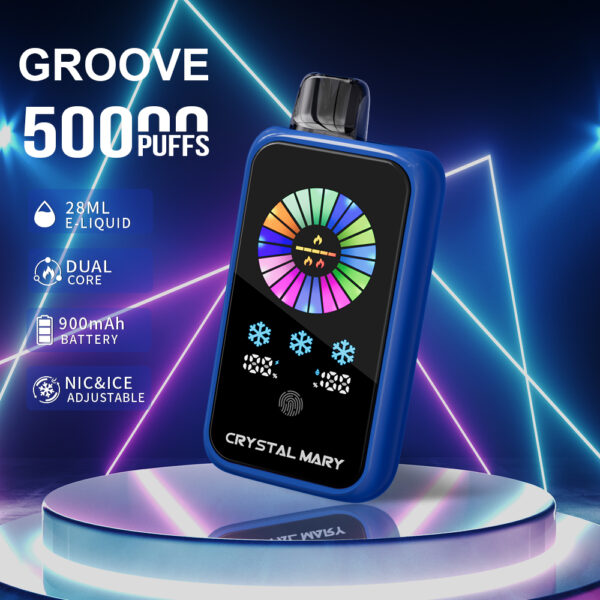CrystalMary Crystal Groove 50K, Geschmacksrichtung „Blue Razz Ice“