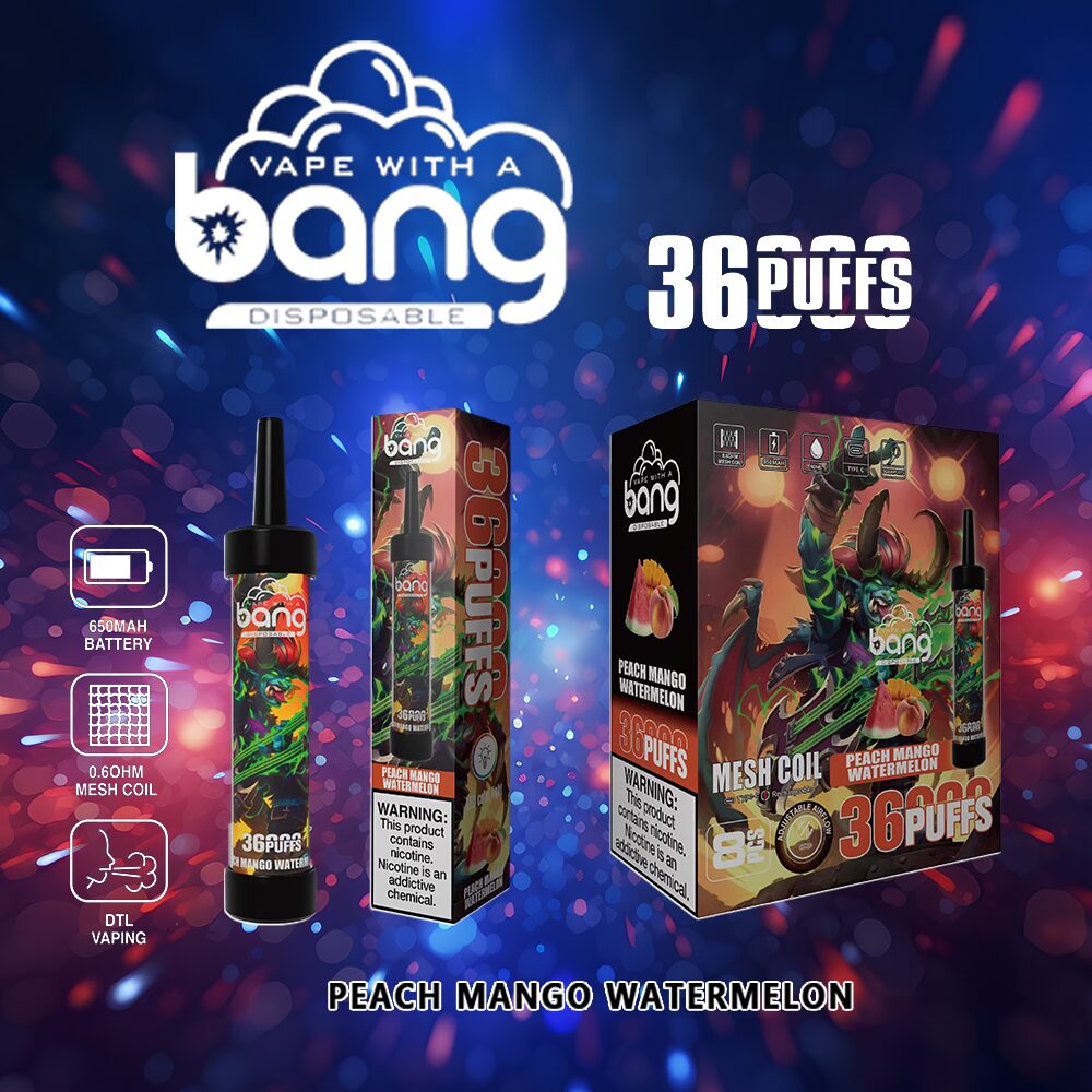 Bang 36000 36K Puffs 0% 2% 3% 5% Nicotine Latest Original Disposable Vape Pen - Image 6