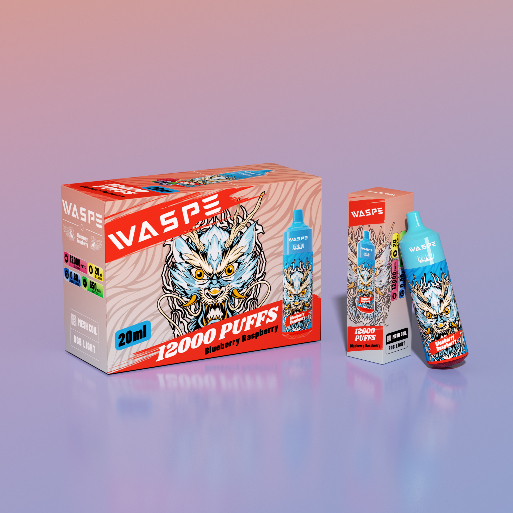 WASPE 12000 Puffs Nicotine 0% 2% 3% 5% Original Edition Disposable Vape Pen - Image 4