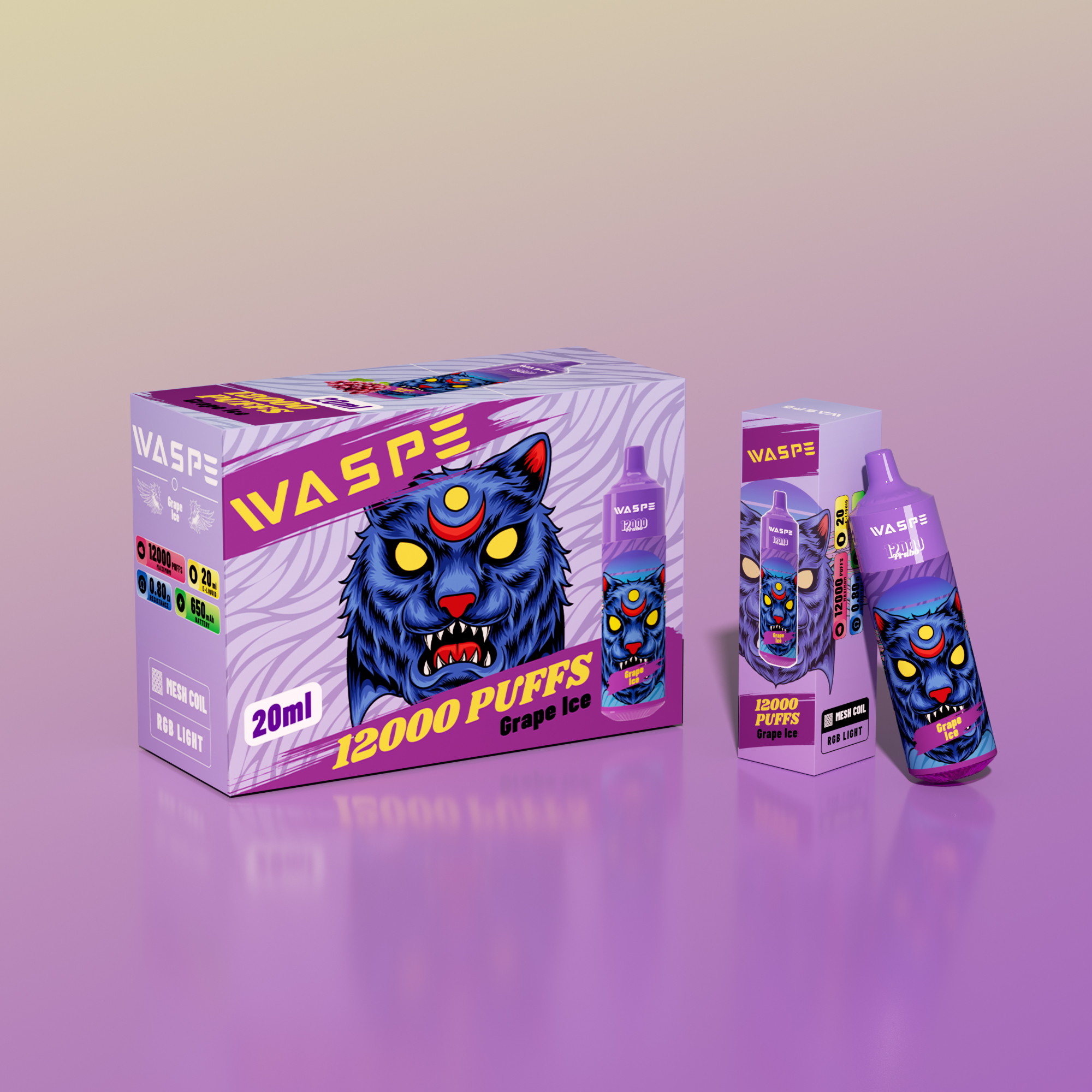 WASPE 12000 Puffs Nicotine 0% 2% 3% 5% Original Edition Disposable Vape Pen - Image 5