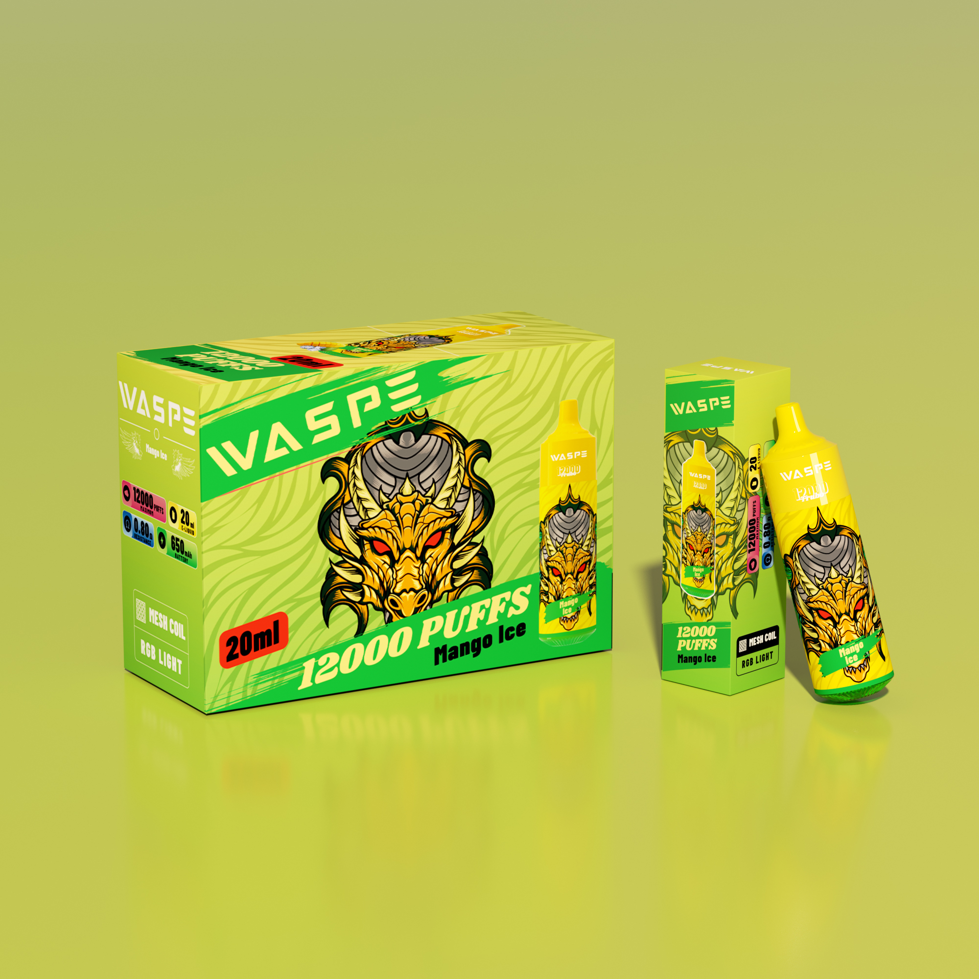 WASPE 12000 Puffs Nicotine 0% 2% 3% 5% Original Edition Disposable Vape Pen - Image 9