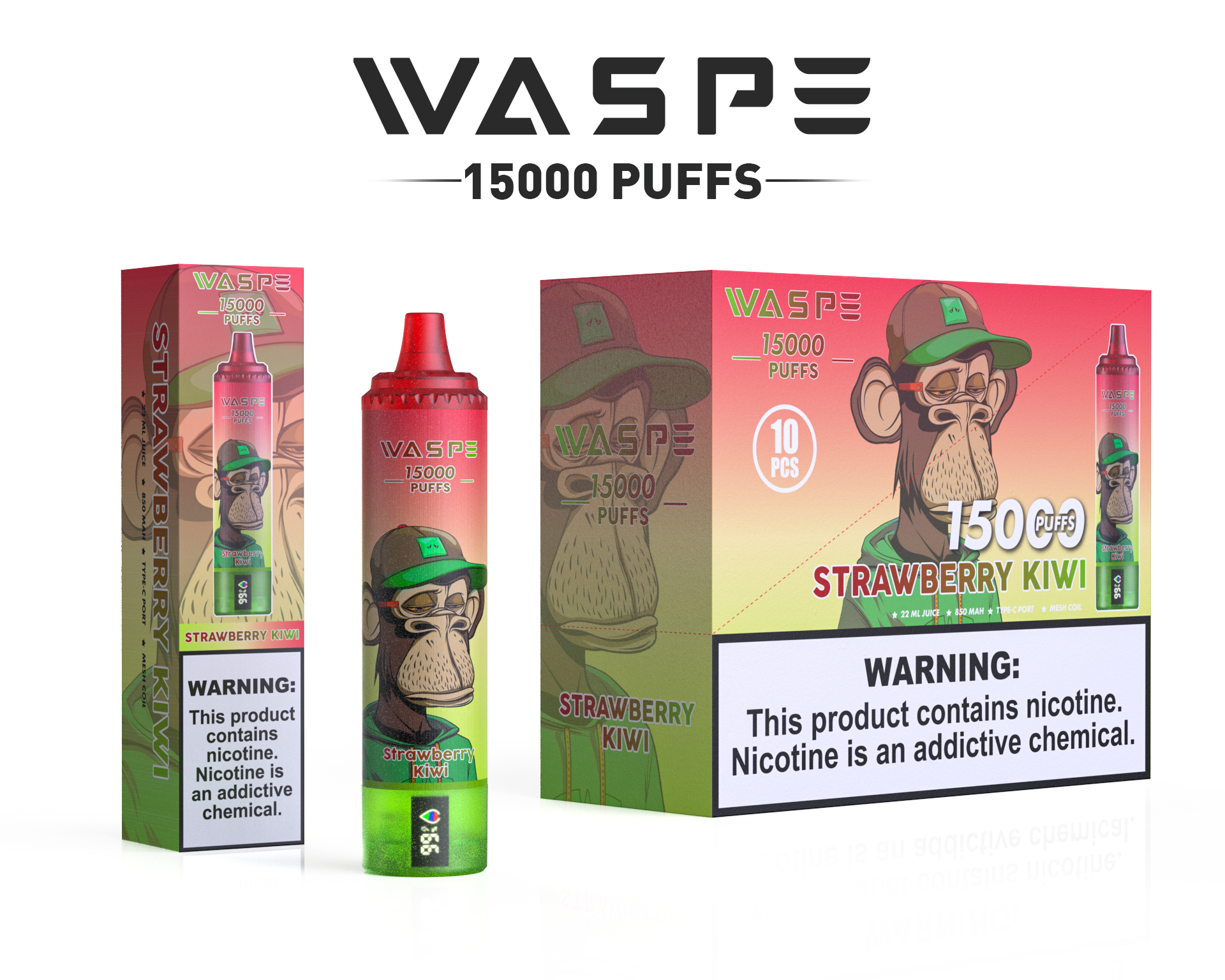 WASPE 15000 Puffs Original LED Display Edition Disposable Vape Pen - Image 13