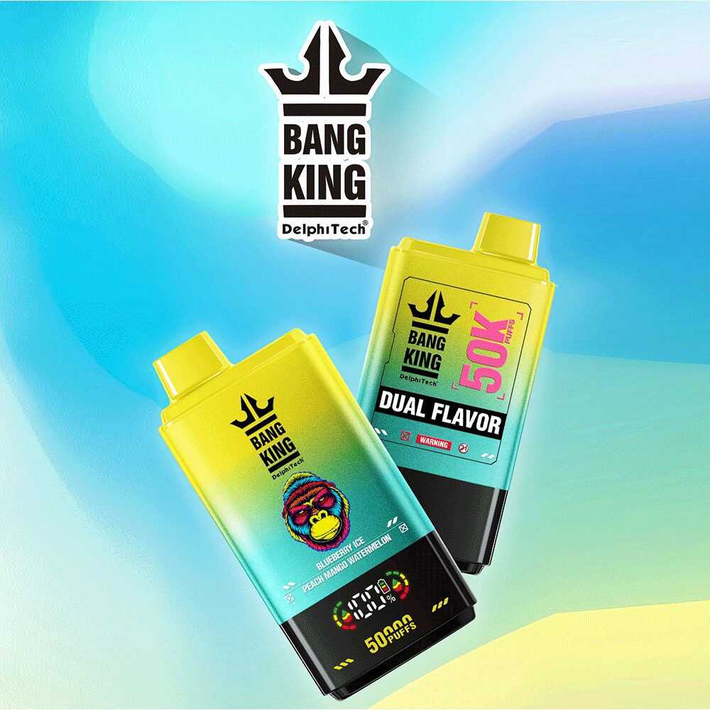 Bang King 50000 50k Puffs 2% 3% 5% Nicotine Double Taste LCD Display Disposable Vape