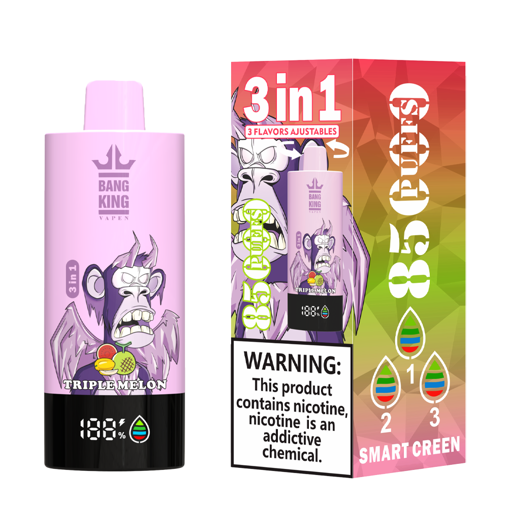Bang King 85000 85k Puffs 3 in 1 Flavors Newest Original Rechargeable LCD Display Disposable Vape - Image 5