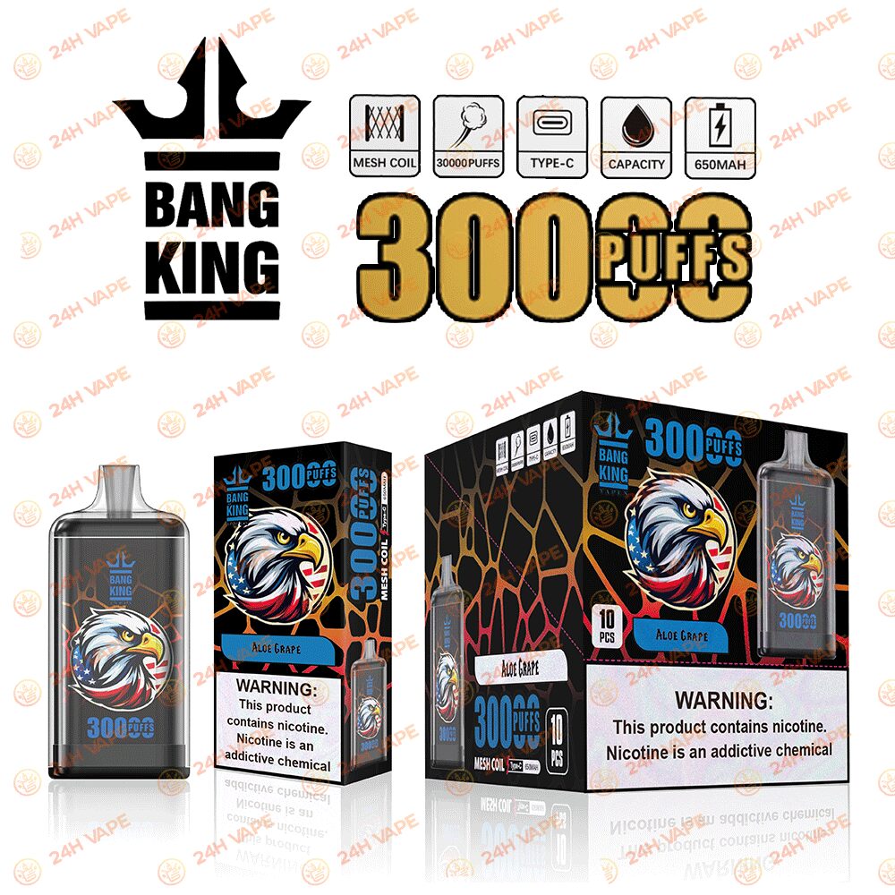 Bang King Crystal 30000 30K Puffs 2% 3% 5% Nicotine Hottest Disposable Vape - Image 12