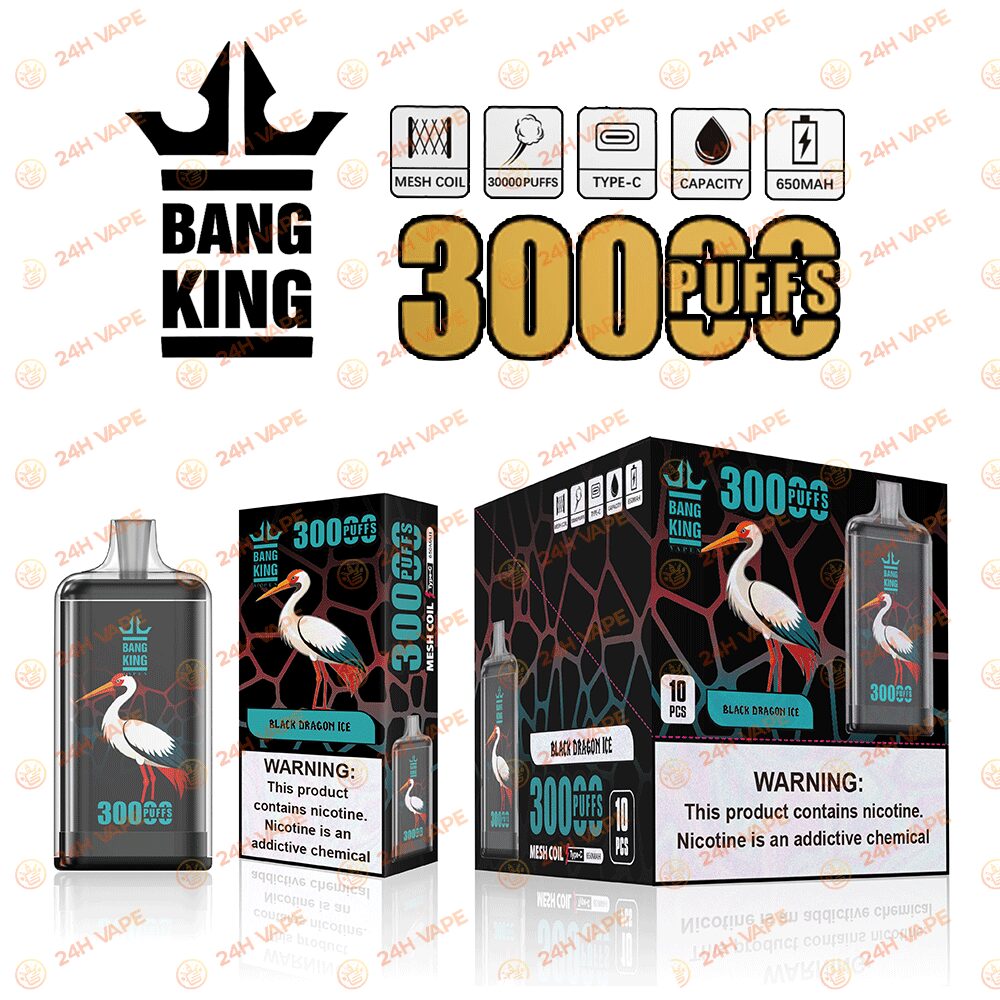 Bang King Crystal 30000 30K Puffs 2% 3% 5% Nicotine Hottest Disposable Vape - Image 11