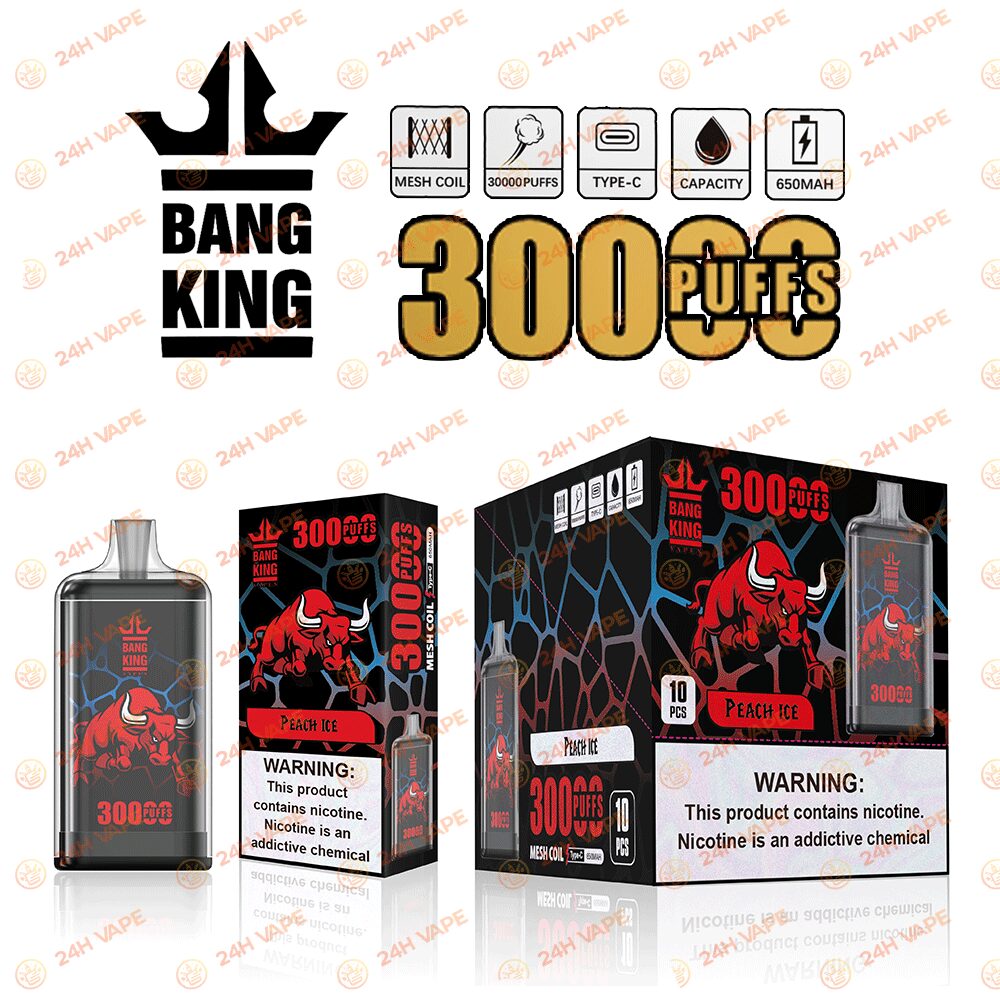 Bang King Crystal 30000 30K Puffs 2% 3% 5% Nicotine Hottest Disposable Vape - Image 8