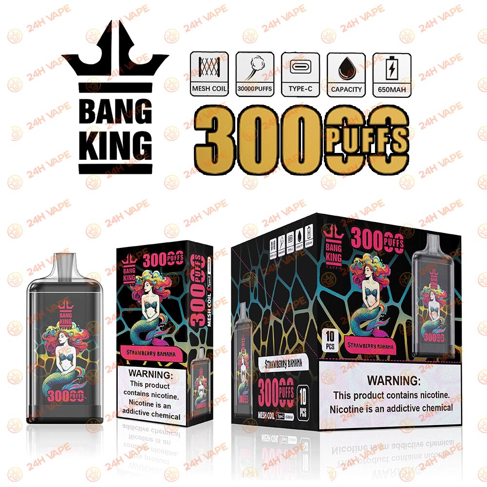 Bang King Crystal 30000 30K Puffs 2% 3% 5% Nicotine Hottest Disposable Vape - Image 6