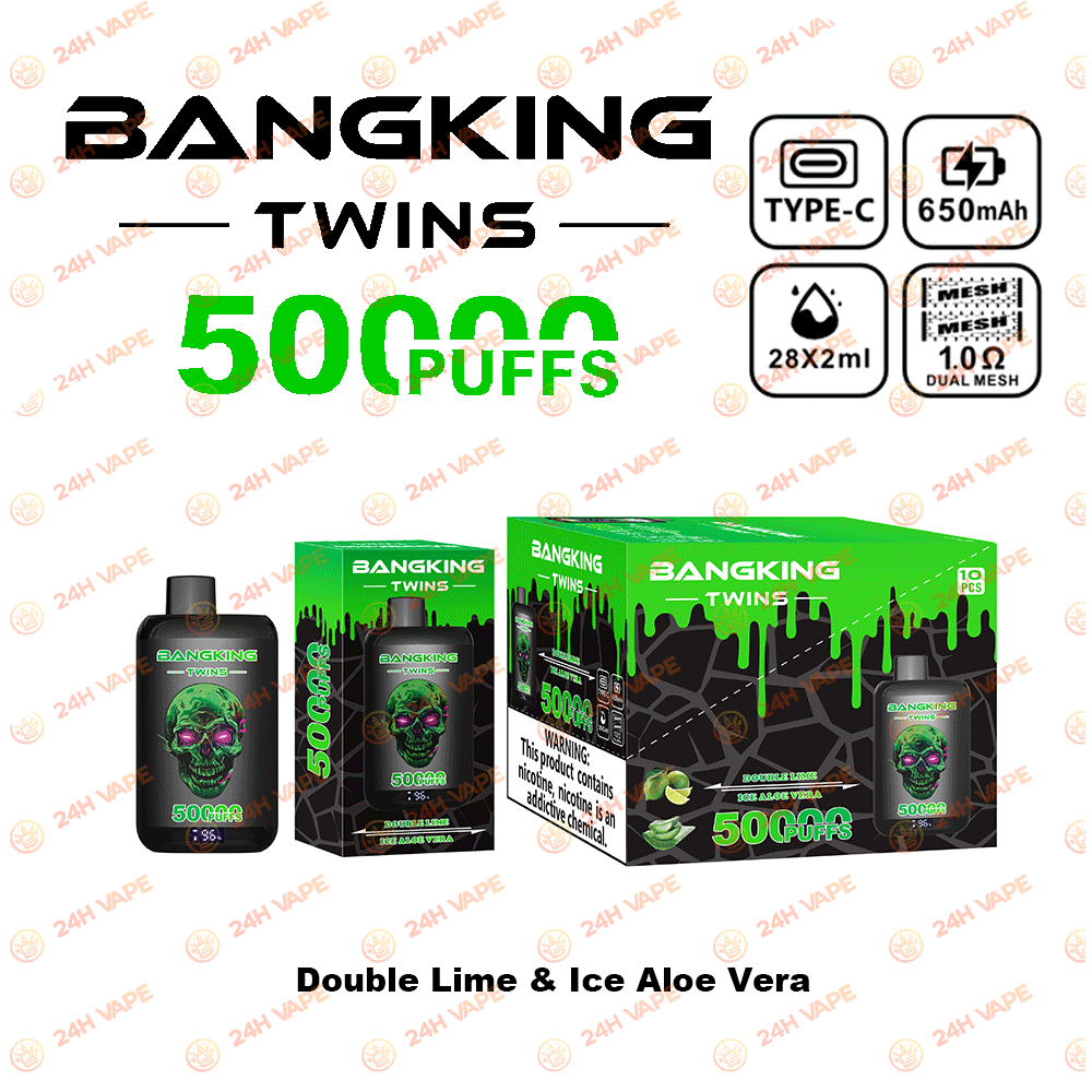 Bang King Twins 50000 50K Puffs 2% 3% 5% Nicotine Double Taste LED Display Disposable Vape - Image 12