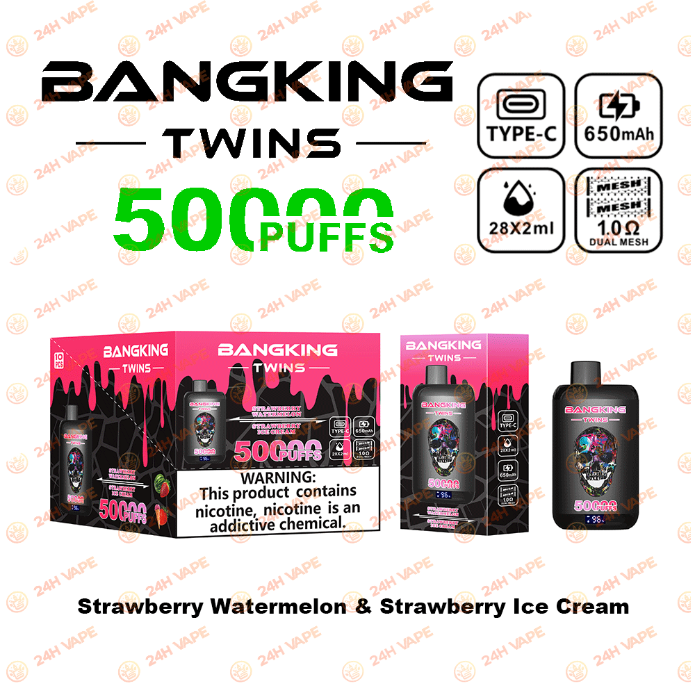 Bang King Twins 50000 50K Puffs 2% 3% 5% Nicotine Double Taste LED Display Disposable Vape - Image 5