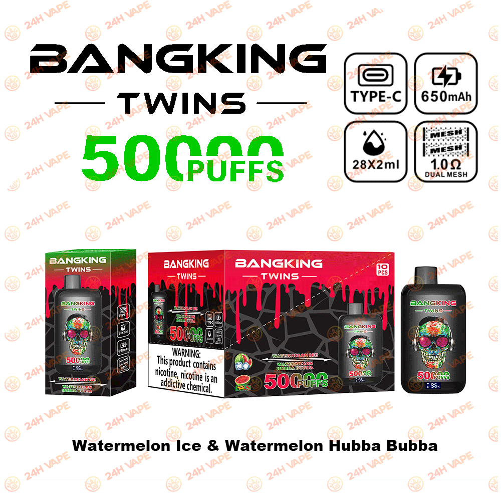 Bang King Twins 50000 50K Puffs 2% 3% 5% Nicotine Double Taste LED Display Disposable Vape - Image 3