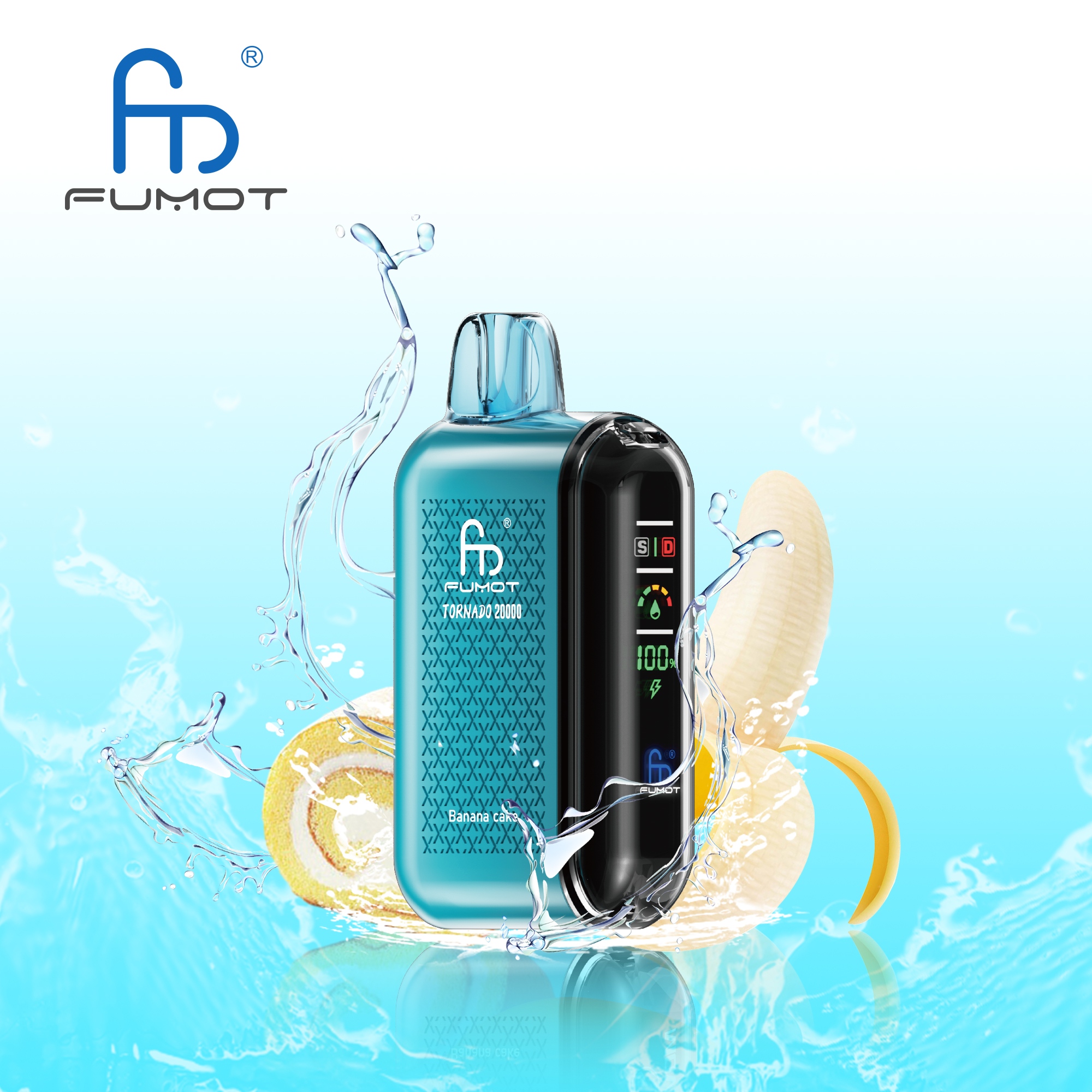Fumot Tornado 20000 20K Puffs Vape Dual Mesh LED Display Disposable Vape - Image 3