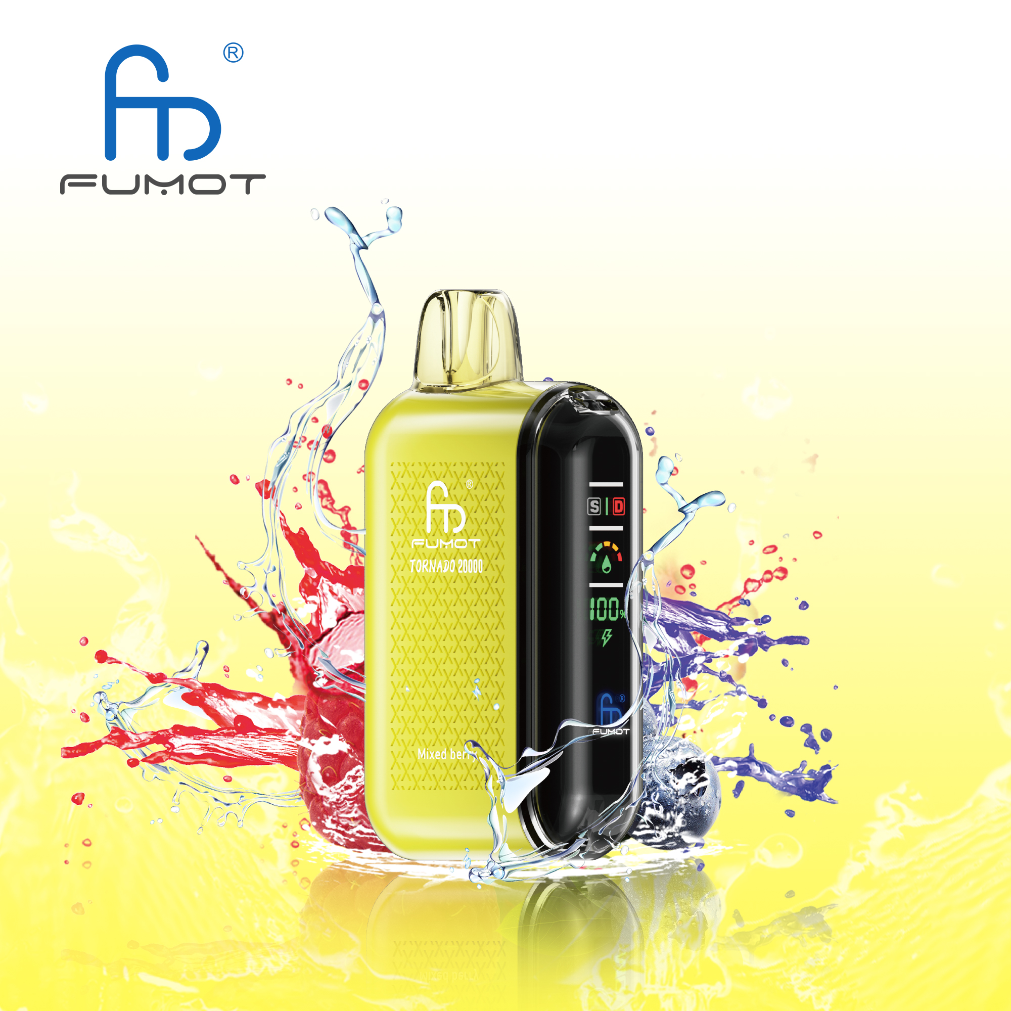 Fumot Tornado 20000 20K Puffs Vape Dual Mesh LED Display Disposable Vape - Image 13