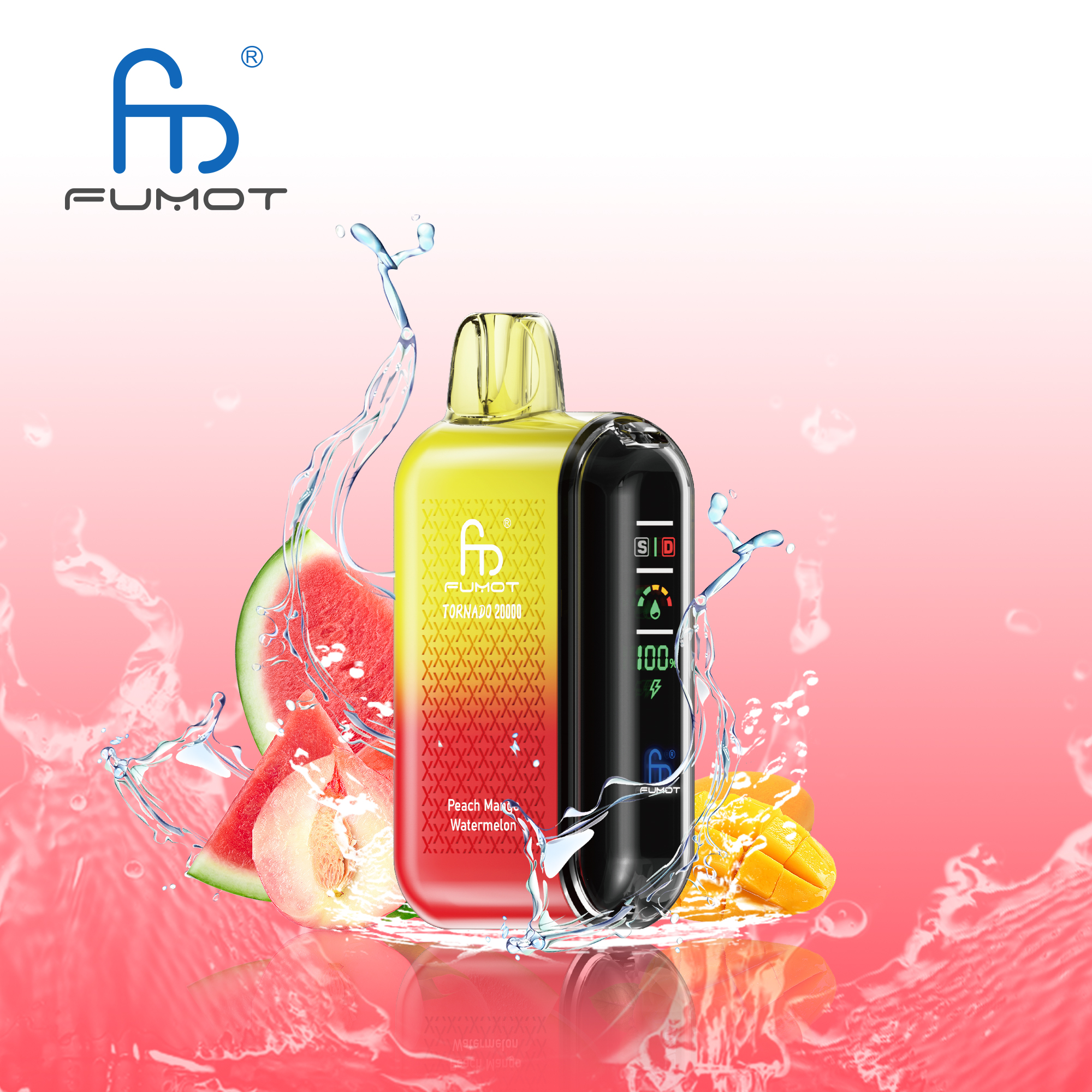 Fumot Tornado 20000 20K Puffs Vape Dual Mesh LED Display Disposable Vape - Image 12