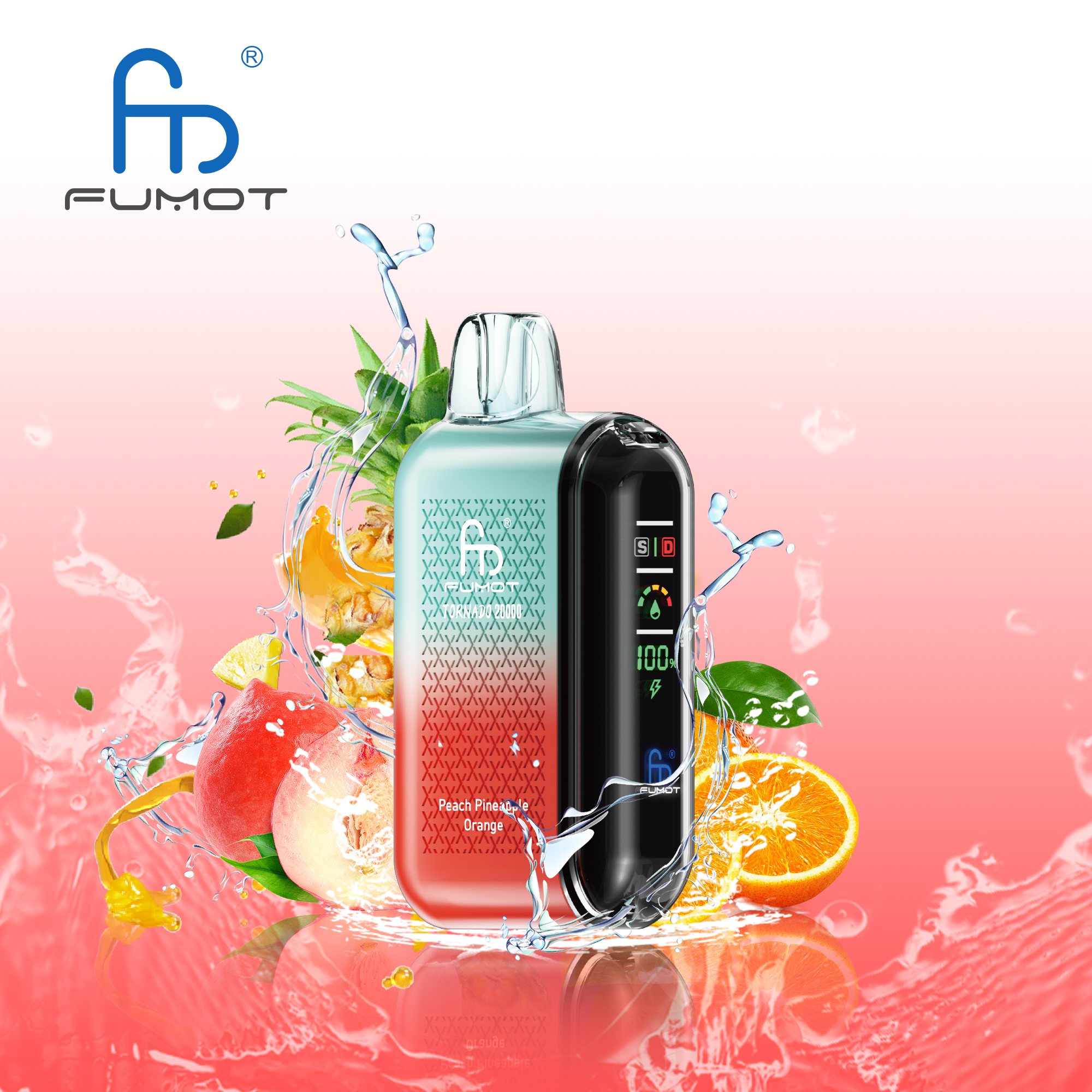 Fumot Tornado 20000 20K Puffs Vape Dual Mesh LED Display Disposable Vape - Image 11