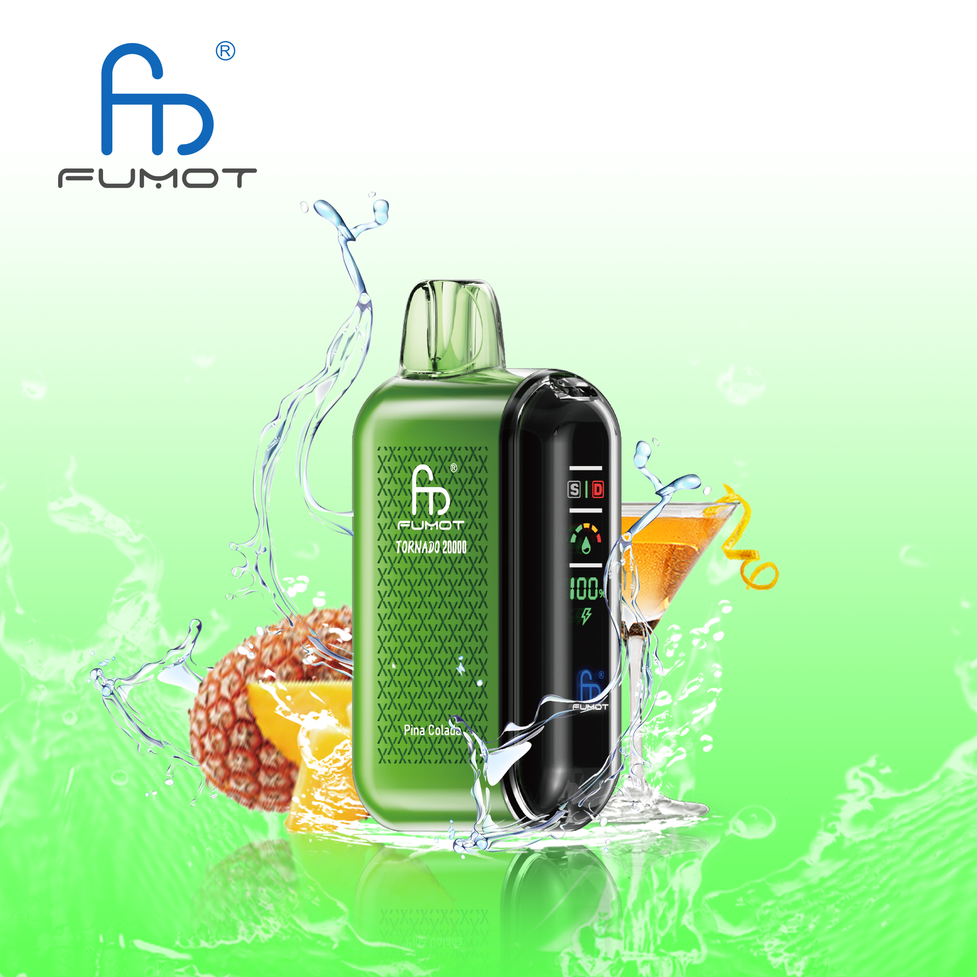 Fumot Tornado 20000 20K Puffs Vape Dual Mesh LED Display Disposable Vape - Image 9