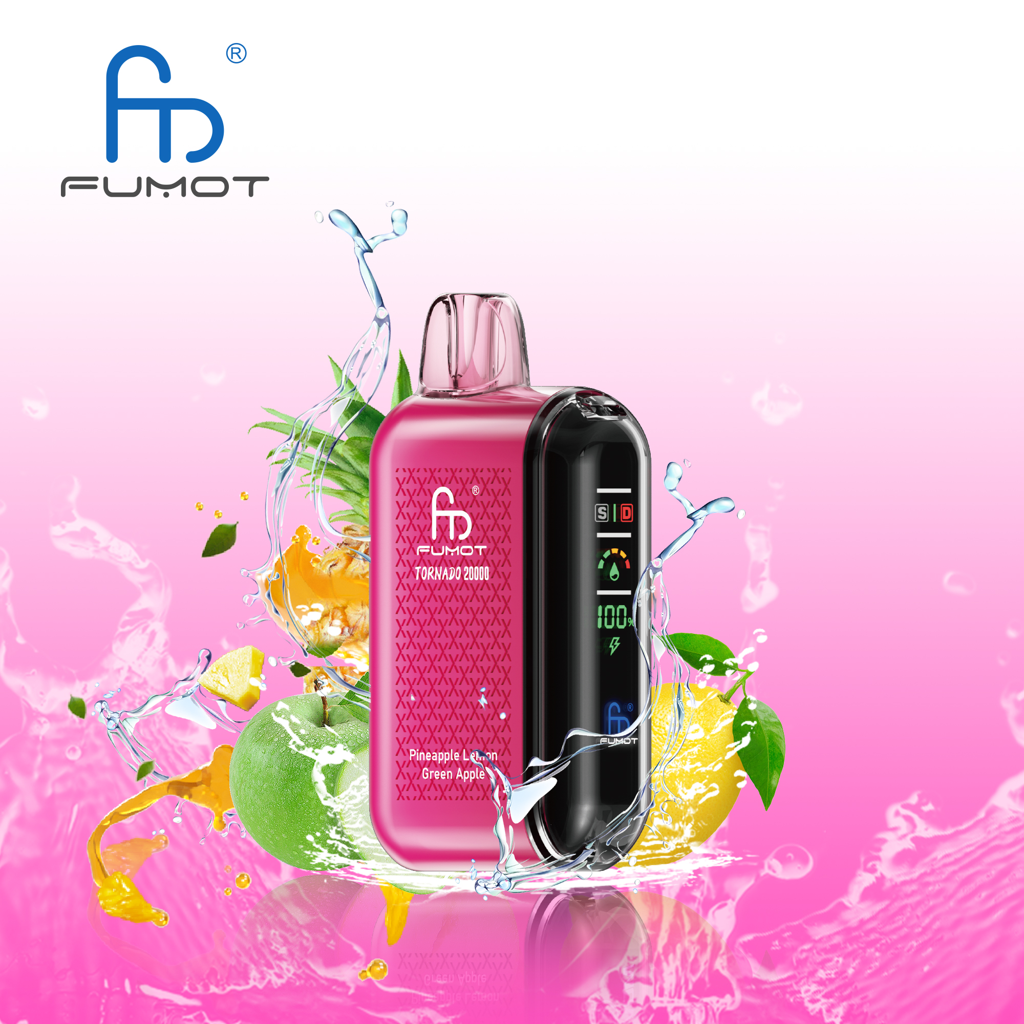 Fumot Tornado 20000 20K Puffs Vape Dual Mesh LED Display Disposable Vape - Image 8