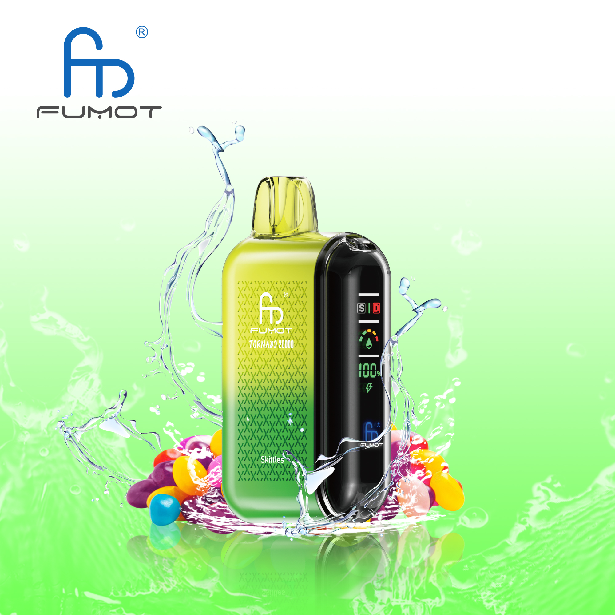 Fumot Tornado 20000 20K Puffs Vape Dual Mesh LED Display Disposable Vape - Image 7