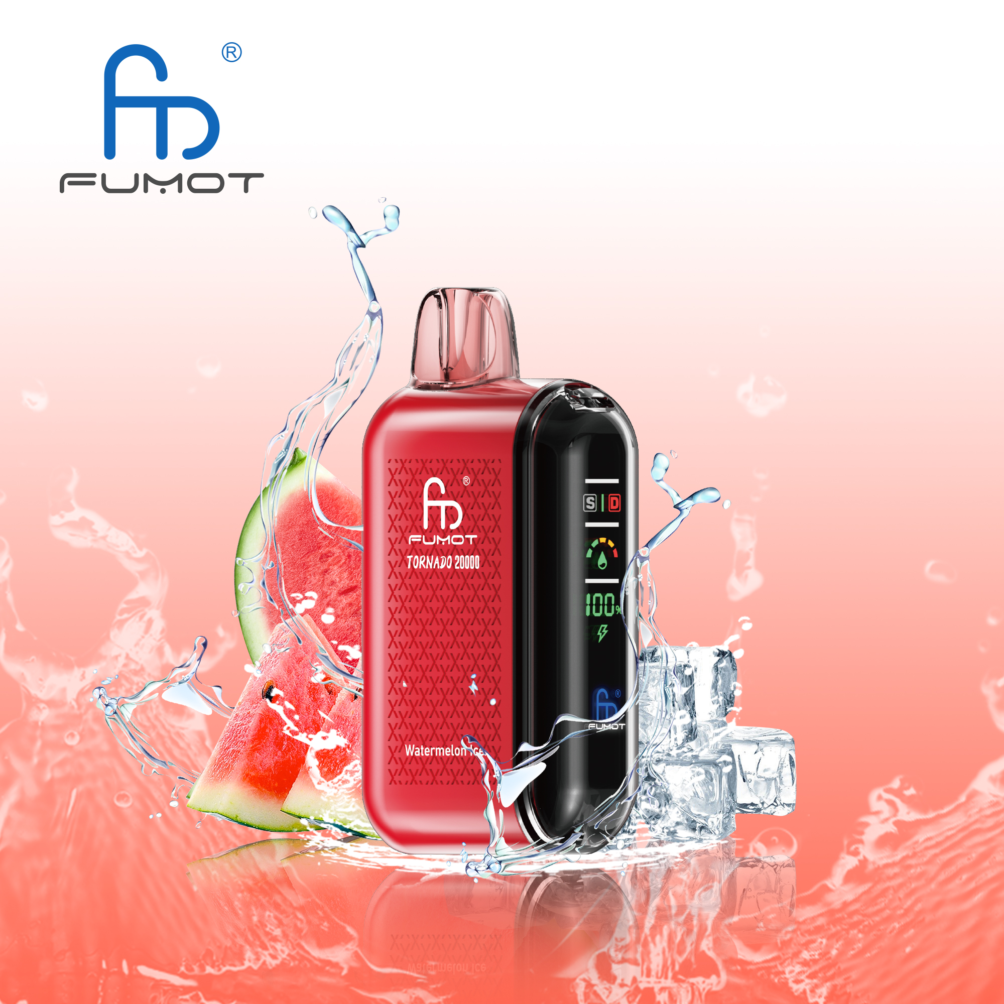 Fumot Tornado 20000 20K Puffs Vape Dual Mesh LED Display Disposable Vape - Image 2