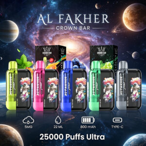 AL Fakher Crown Bar Ultra 25K 25000 Puffs Dual Mode Rechargeable LED Display E-Cigarette