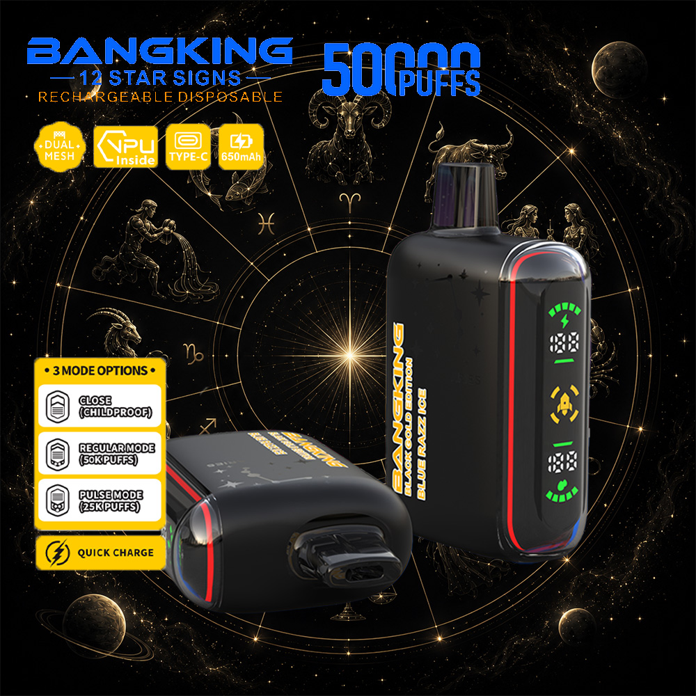 Bang King 12 Star Signs 50K 50000 Puffs Dual Mesh LED Display Disposable Vape - Image 13