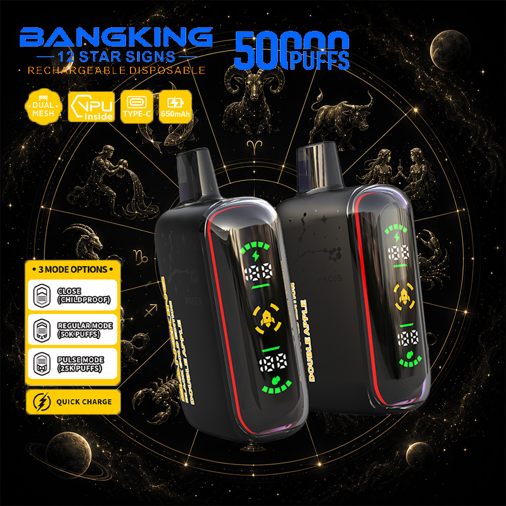 Bang King 12 Star Signs 50K 50000 Puffs Dual Mesh LED Display Disposable Vape - Image 12