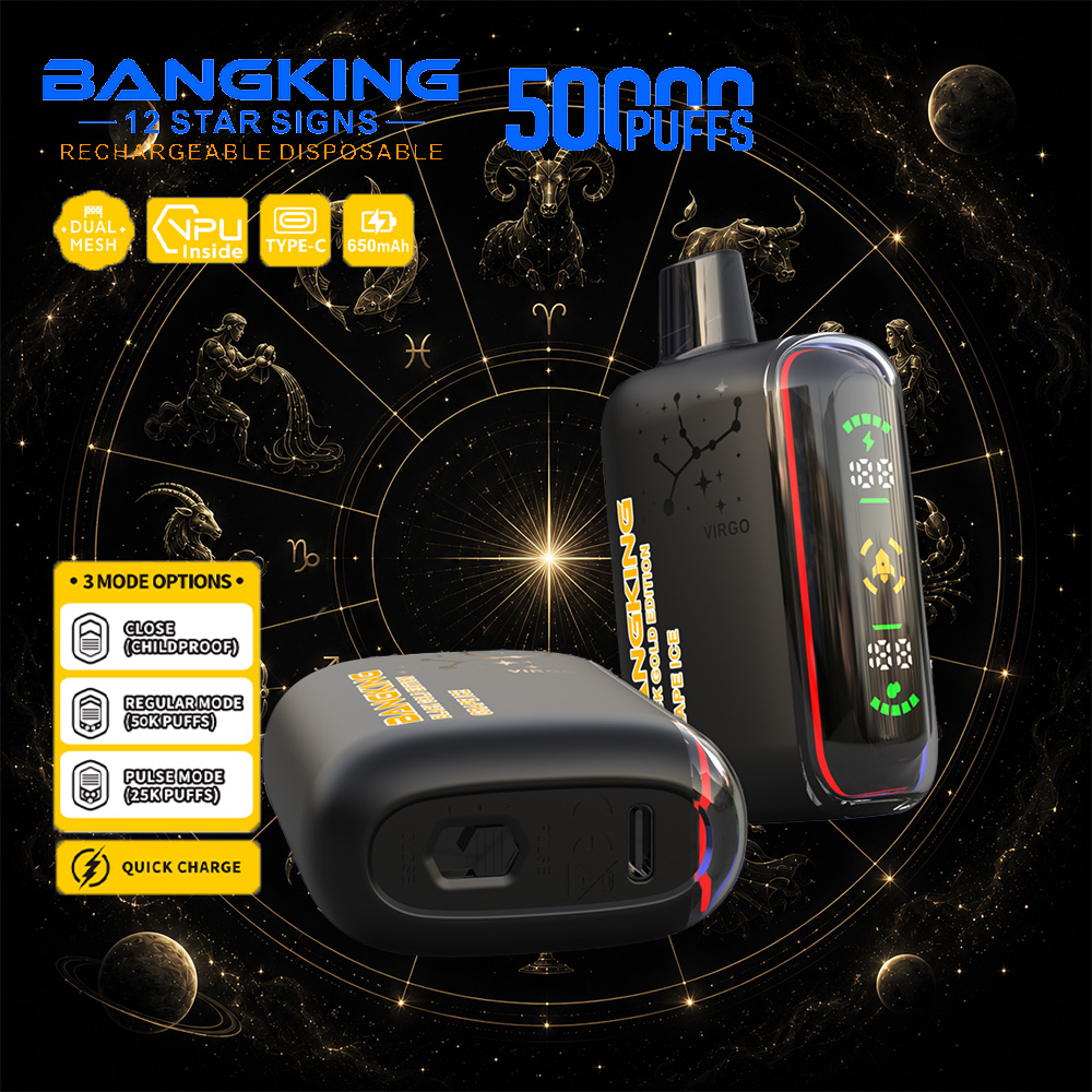 Bang King 12 Star Signs 50K 50000 Puffs Dual Mesh LED Display Disposable Vape - Image 11