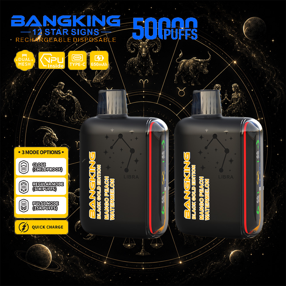 Bang King 12 Star Signs 50K 50000 Puffs Dual Mesh LED Display Disposable Vape - Image 8