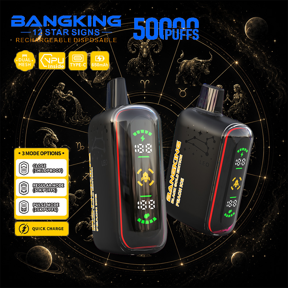 Bang King 12 Star Signs 50K 50000 Puffs Dual Mesh LED Display Disposable Vape - Image 6