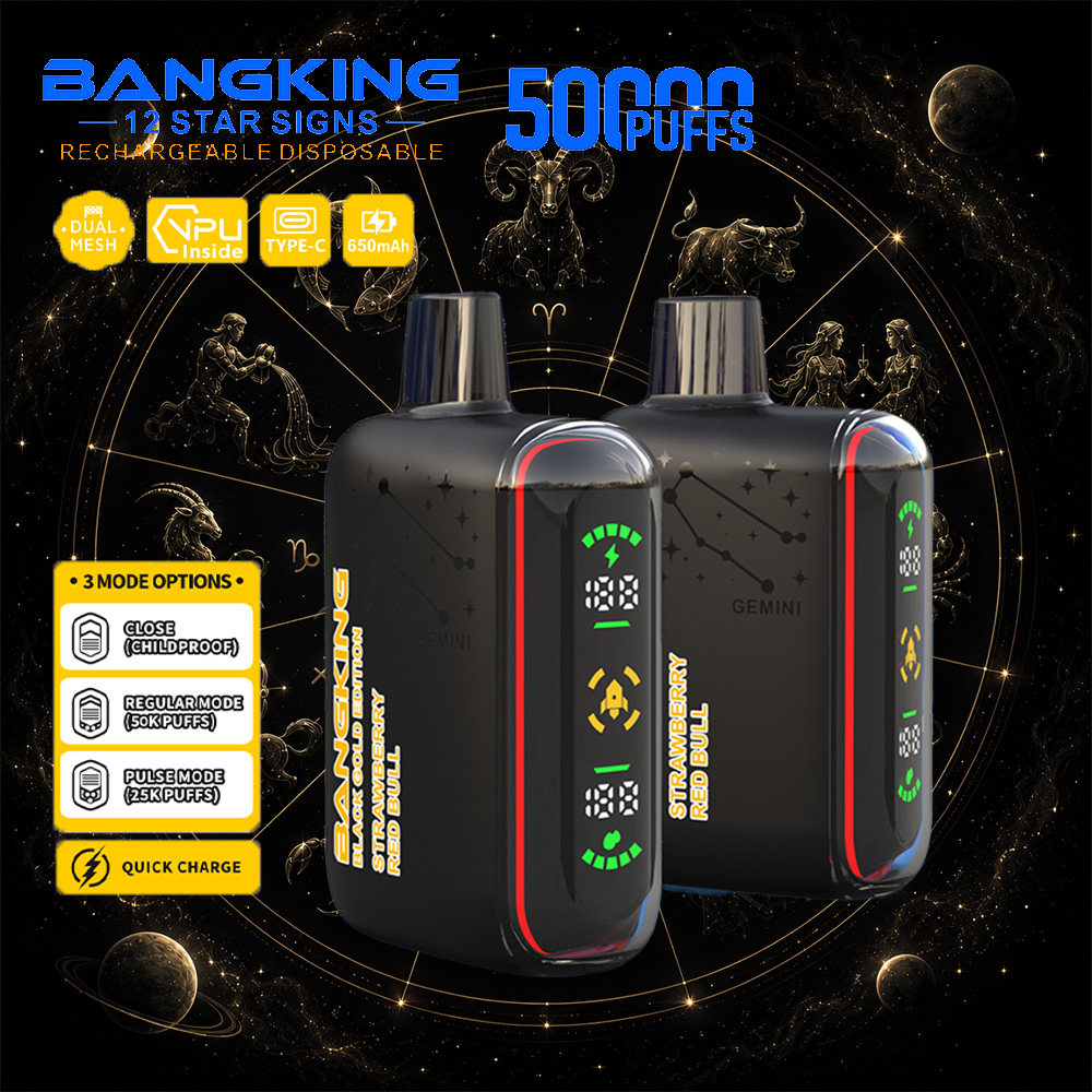 Bang King 12 Star Signs 50K 50000 Puffs Dual Mesh LED Display Disposable Vape - Image 5