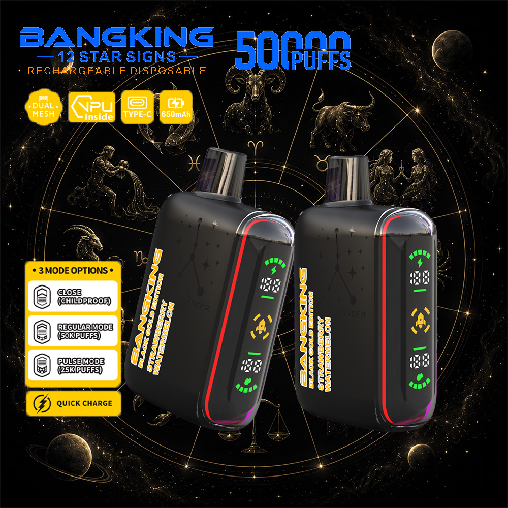 Bang King 12 Star Signs 50K 50000 Puffs Dual Mesh LED Display Disposable Vape - Image 3