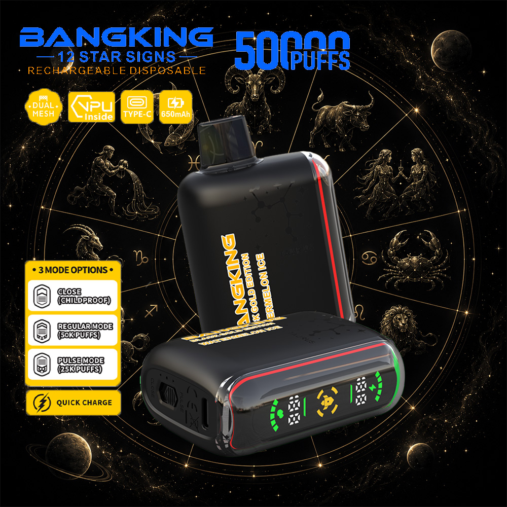 Bang King 12 Star Signs 50K 50000 Puffs Dual Mesh LED Display Disposable Vape - Image 2