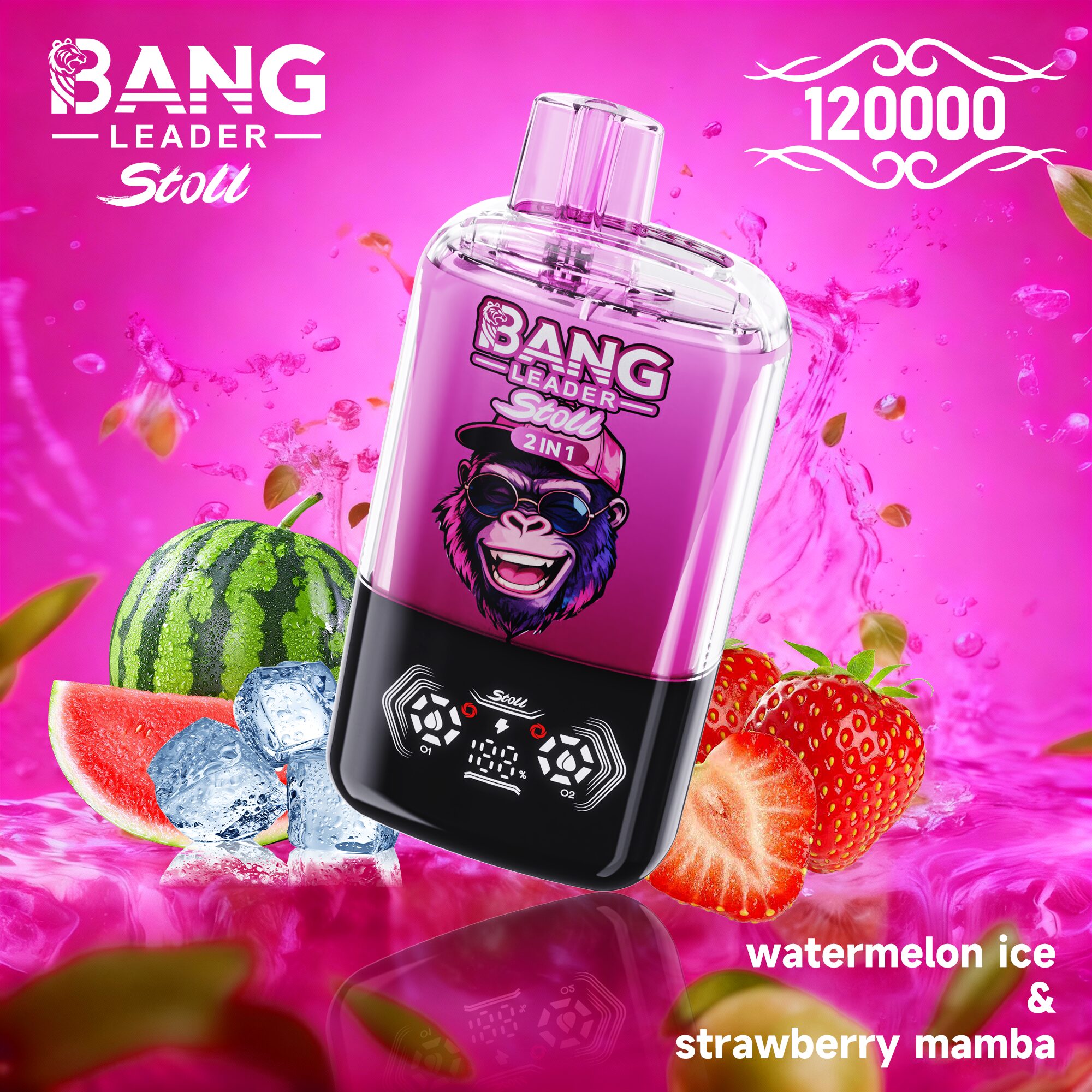 Bang Leader Stoll 120K 120000 Puffs Double Taste&Anti-Leak Design LED Display Disposable Vape - Image 13