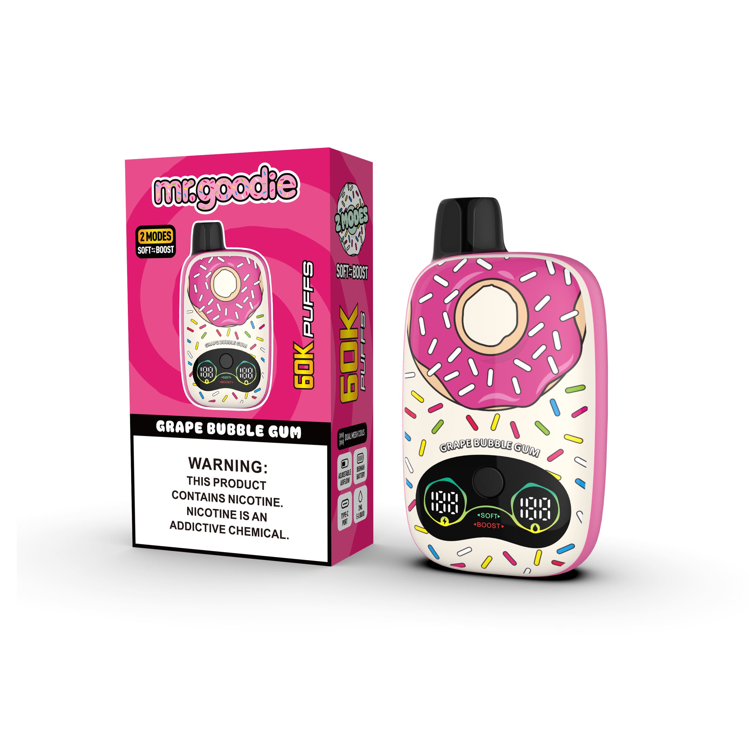 Mr.Goodie Donut 60000 60K Puffs Adjustable Airflow Dual Mesh Original Disposable Vape - Image 10