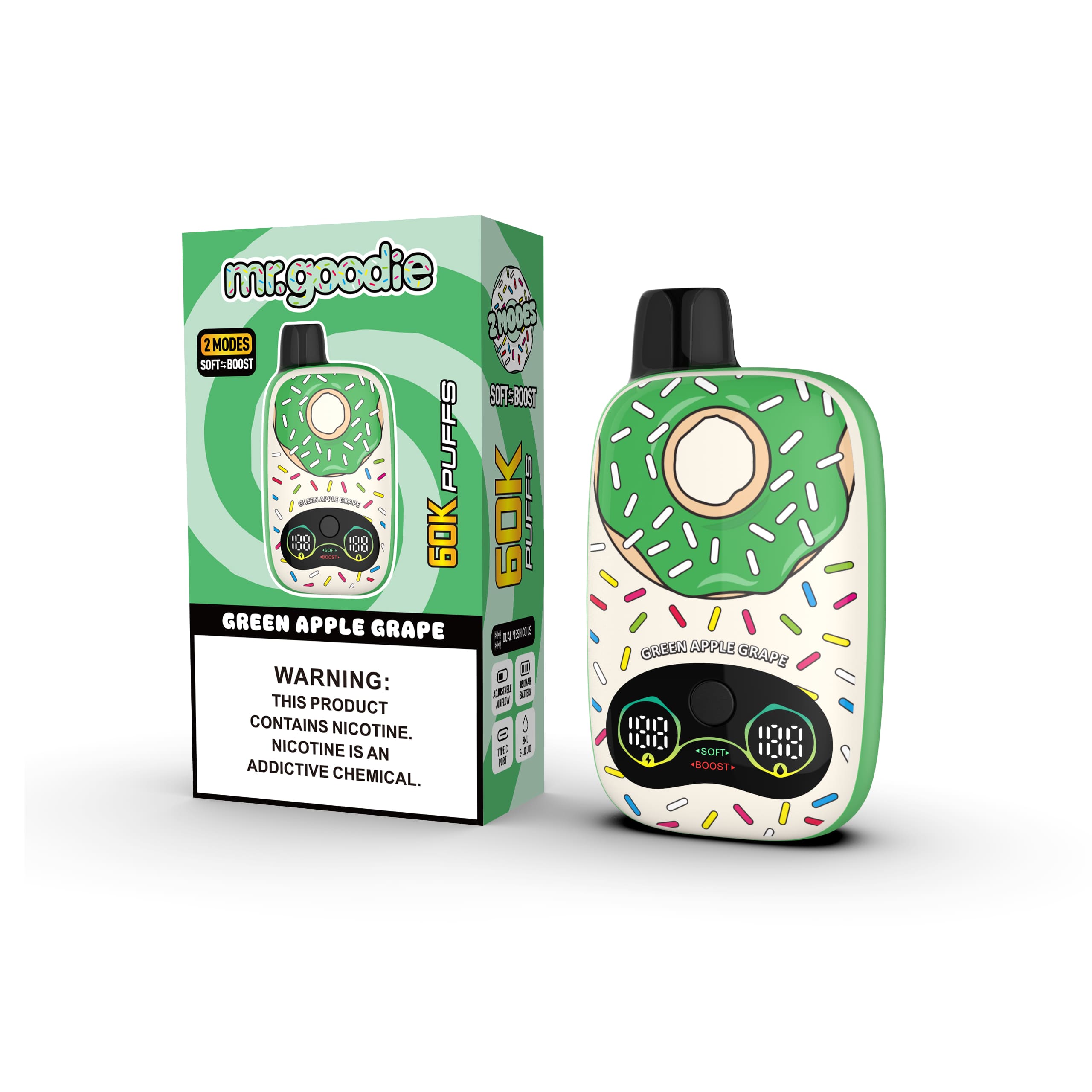 Mr.Goodie Donut 60000 60K Puffs Adjustable Airflow Dual Mesh Original Disposable Vape - Image 9