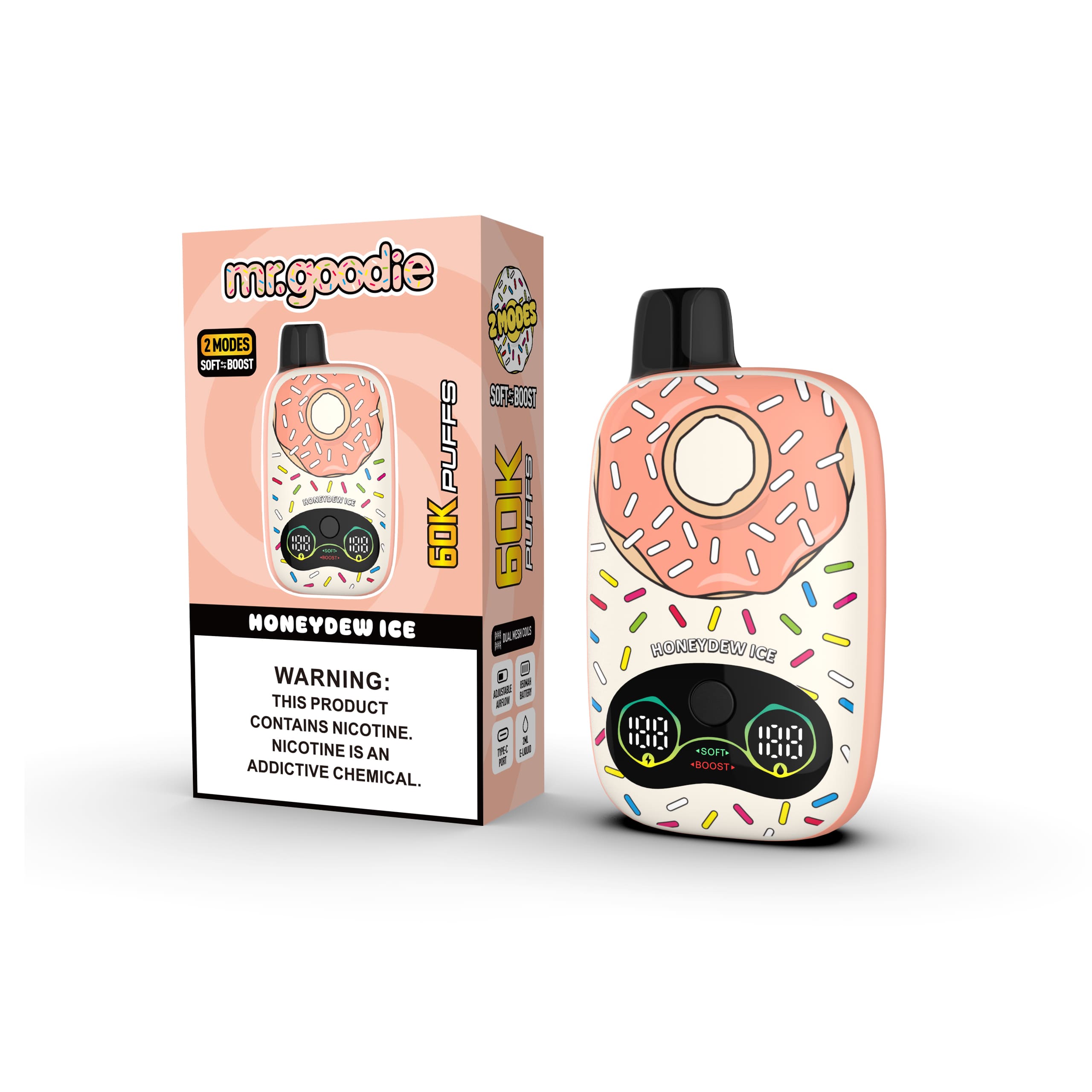 Mr.Goodie Donut 60000 60K Puffs Adjustable Airflow Dual Mesh Original Disposable Vape - Image 8