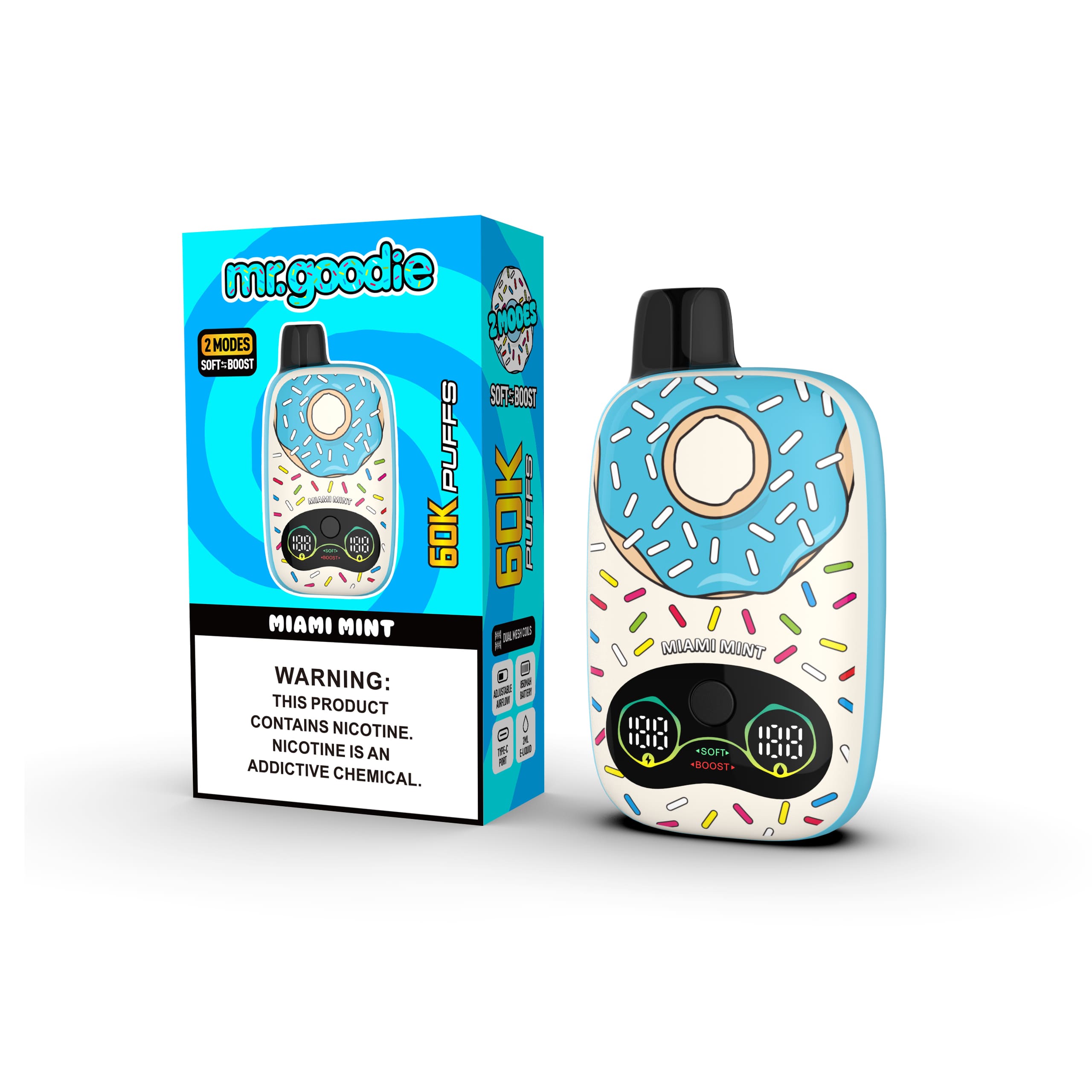 Mr.Goodie Donut 60000 60K Puffs Adjustable Airflow Dual Mesh Original Disposable Vape - Image 7