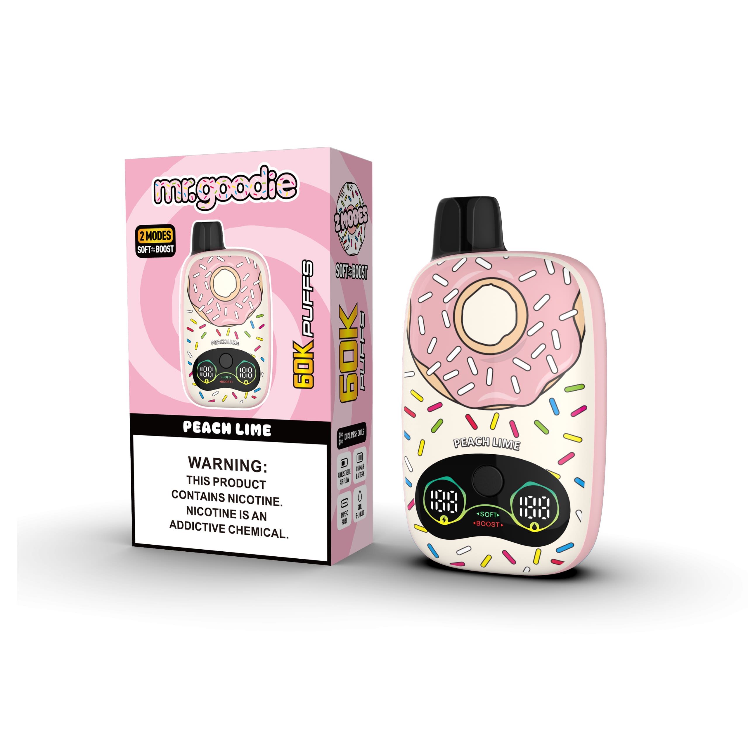 Mr.Goodie Donut 60000 60K Puffs Adjustable Airflow Dual Mesh Original Disposable Vape - Image 6