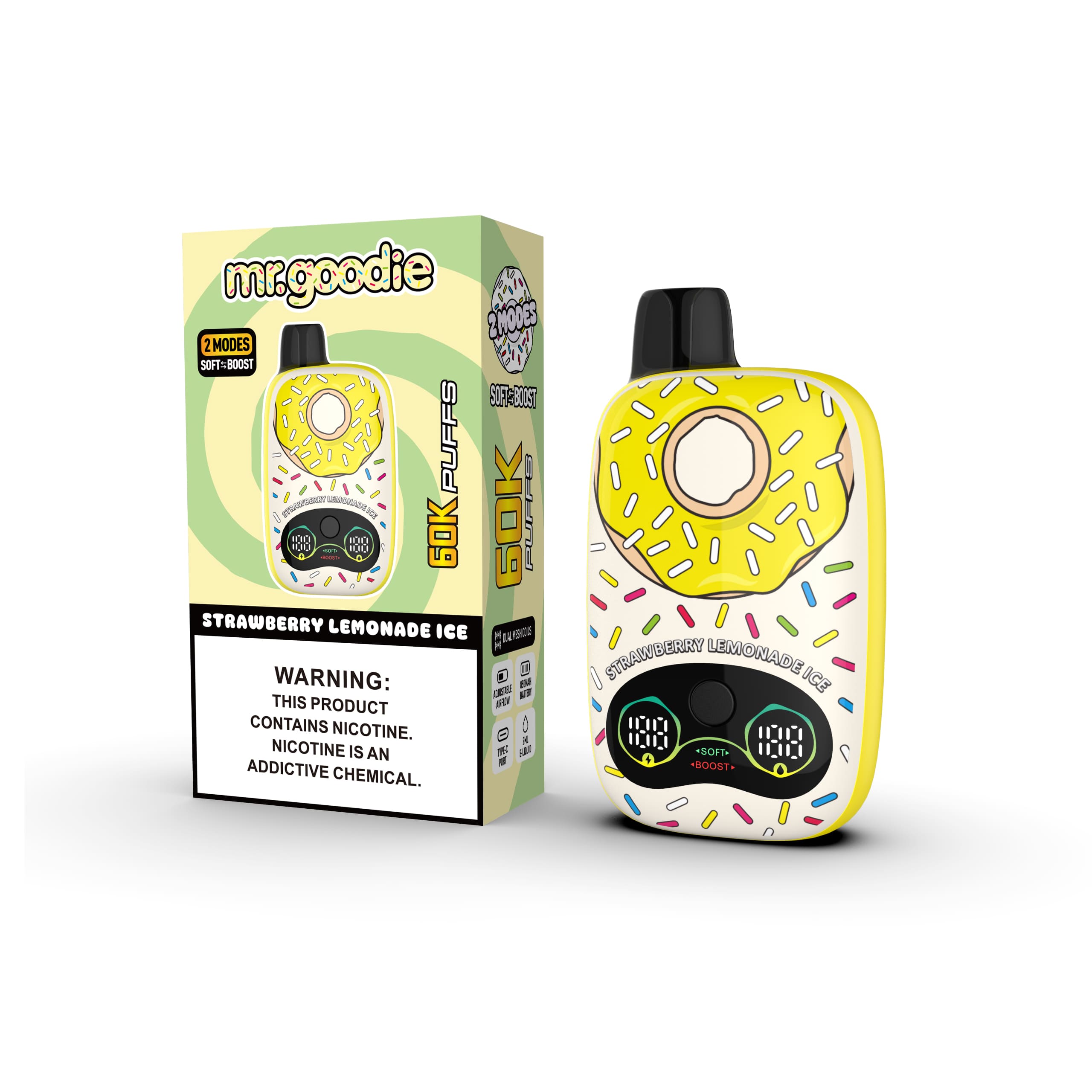 Mr.Goodie Donut 60000 60K Puffs Adjustable Airflow Dual Mesh Original Disposable Vape - Image 3