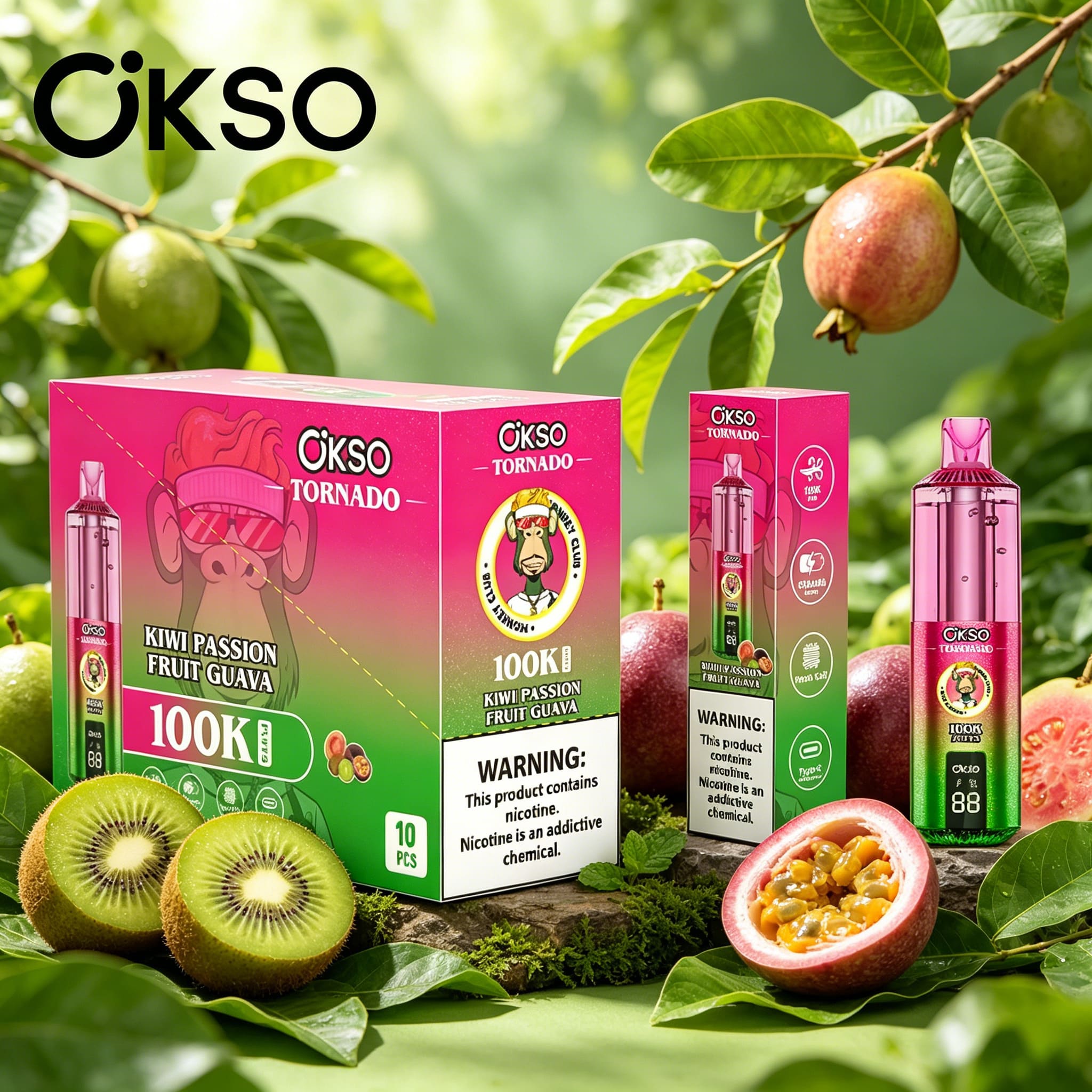 OKSO Tornado 100K 100000 Puffs RGB LED Rechargeable Original Visual Oil Vape - Image 7