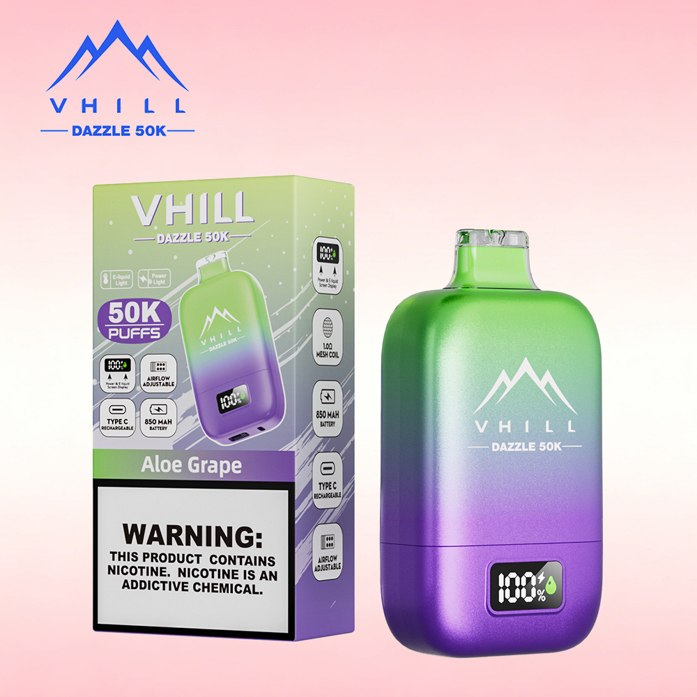 VHILL DAZZLE 50000 50K Puffs Airflow Ajustable Rechargeable LED Display Disposable Vape EU Warehouse - Image 11