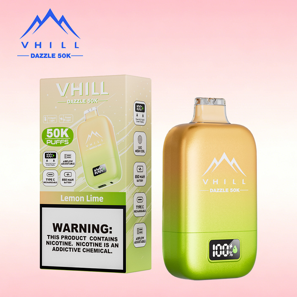 VHILL DAZZLE 50000 50K Puffs Airflow Ajustable Rechargeable LED Display Disposable Vape EU Warehouse - Image 8