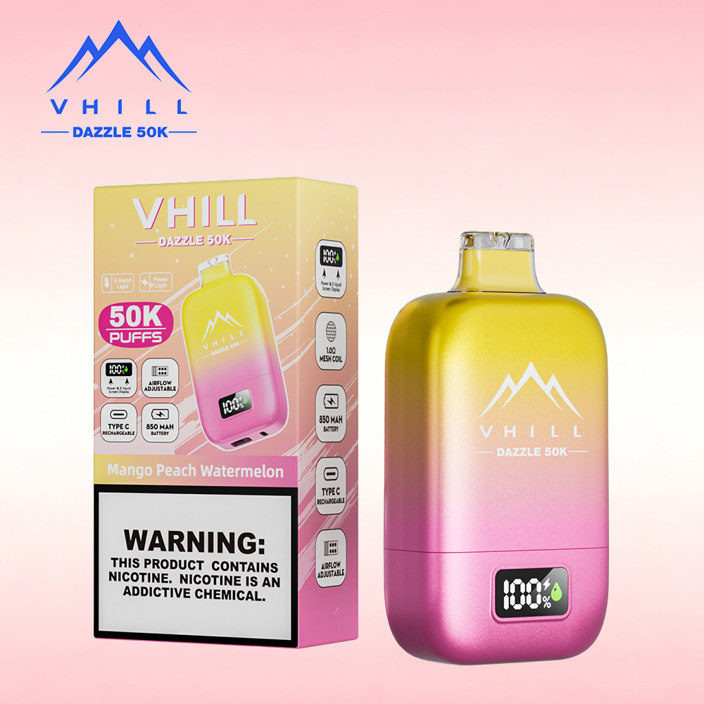 VHILL DAZZLE 50000 50K Puffs Airflow Ajustable Rechargeable LED Display Disposable Vape EU Warehouse - Image 7