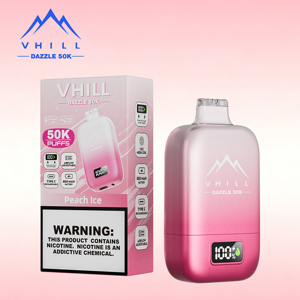 VHILL DAZZLE 50000 50K Puffs Airflow Ajustable Rechargeable LED Display Disposable Vape EU Warehouse - Image 5