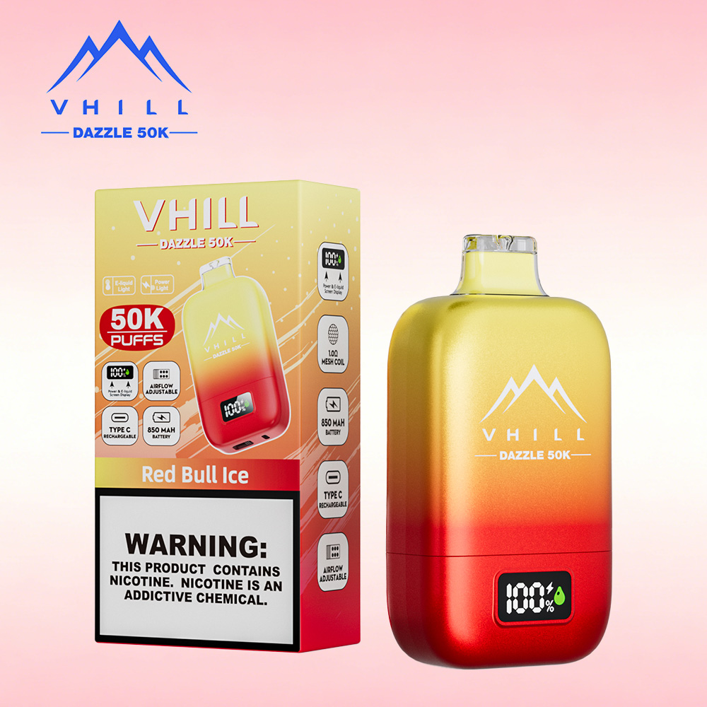 VHILL DAZZLE 50000 50K Puffs Airflow Ajustable Rechargeable LED Display Disposable Vape EU Warehouse - Image 4