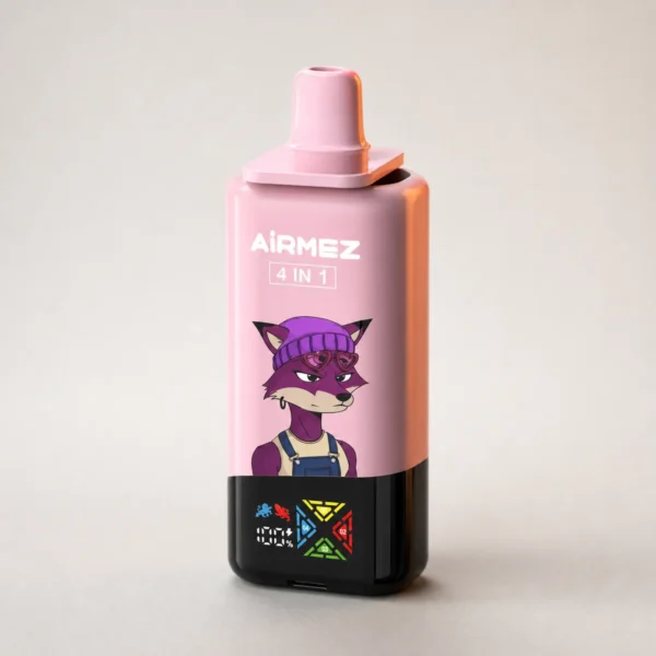 Airmez Fox 120.000 boccate, 4 gusti in 1, ricaricabile, display LCD, sigaretta elettronica usa e getta