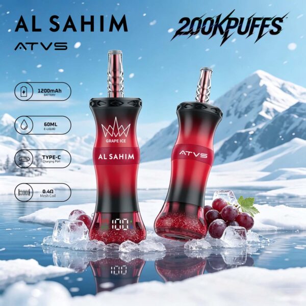 ATVS AL SAHIM 200K, opción de sabor «Grape Ice»