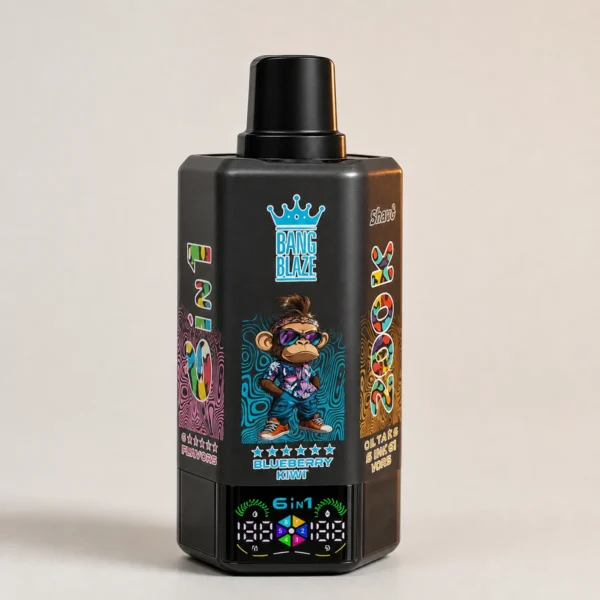 Bang Blaze 200.000 200K Züge 6-in-1-Aromen & 6 Öltanks Wiederaufladbar LCD-Display Einweg-E-Zigarette