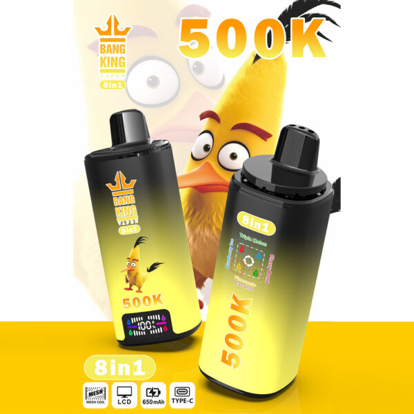 Bang King 500K: opciones de sabor Triple Melón / Arándanos helados / Bomba de cereza / Piña y coco