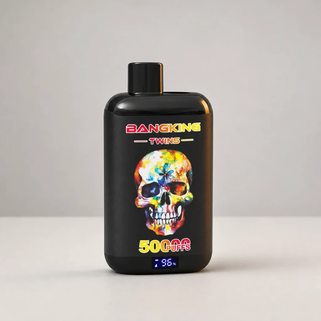 Bang King Twins 50000 50K Puffs 2% 3% 5% Nicotine Double Taste LED Display Disposable Vape
